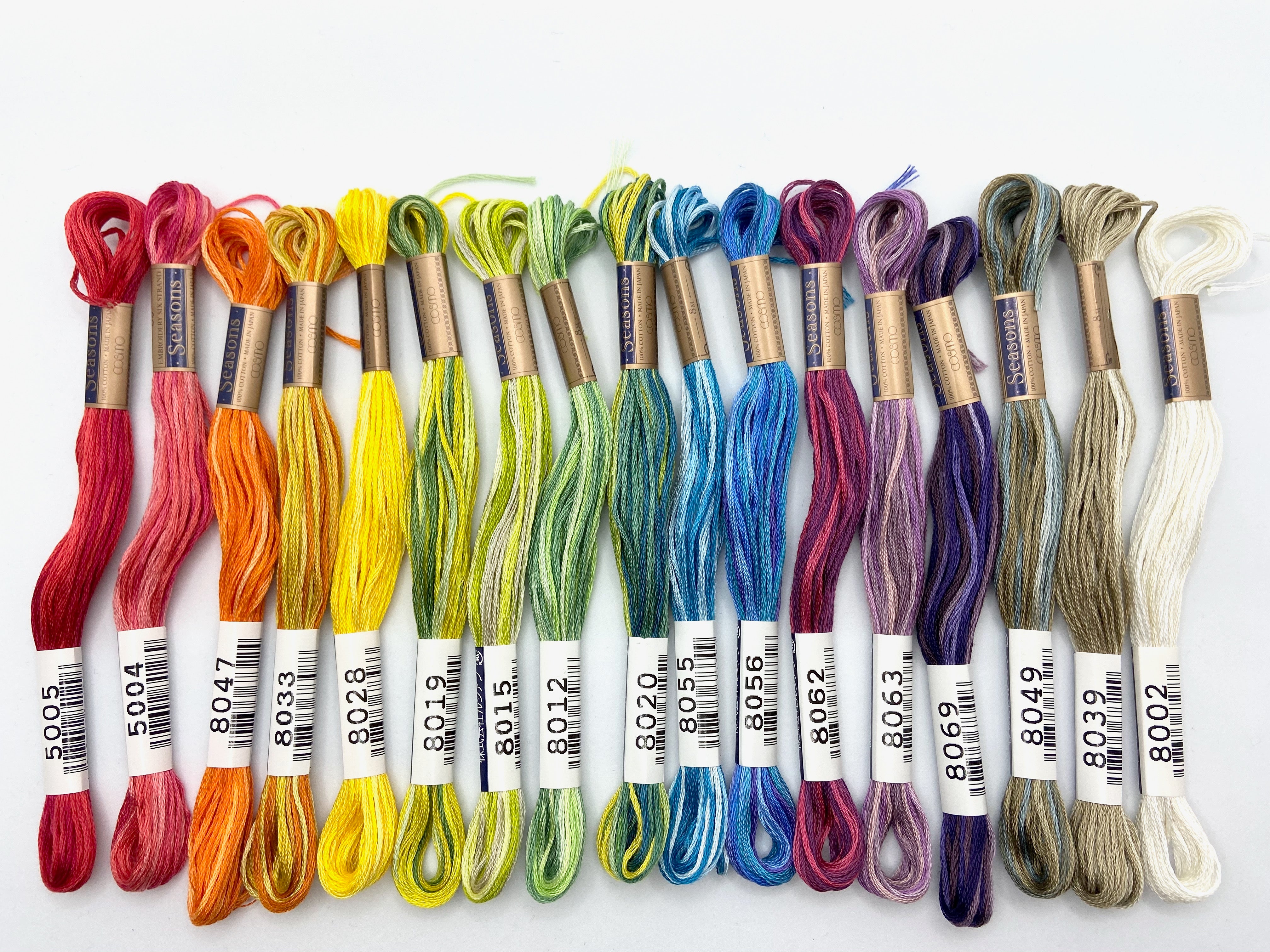 COSMO Seasons Variegated Embroidery Floss - 5001, 5002, 5003, 5004