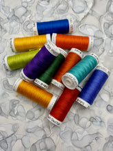 Load image into Gallery viewer, Rainbow set of Sulky Solid Cotton Thread - 12wt.; 11 spools total
