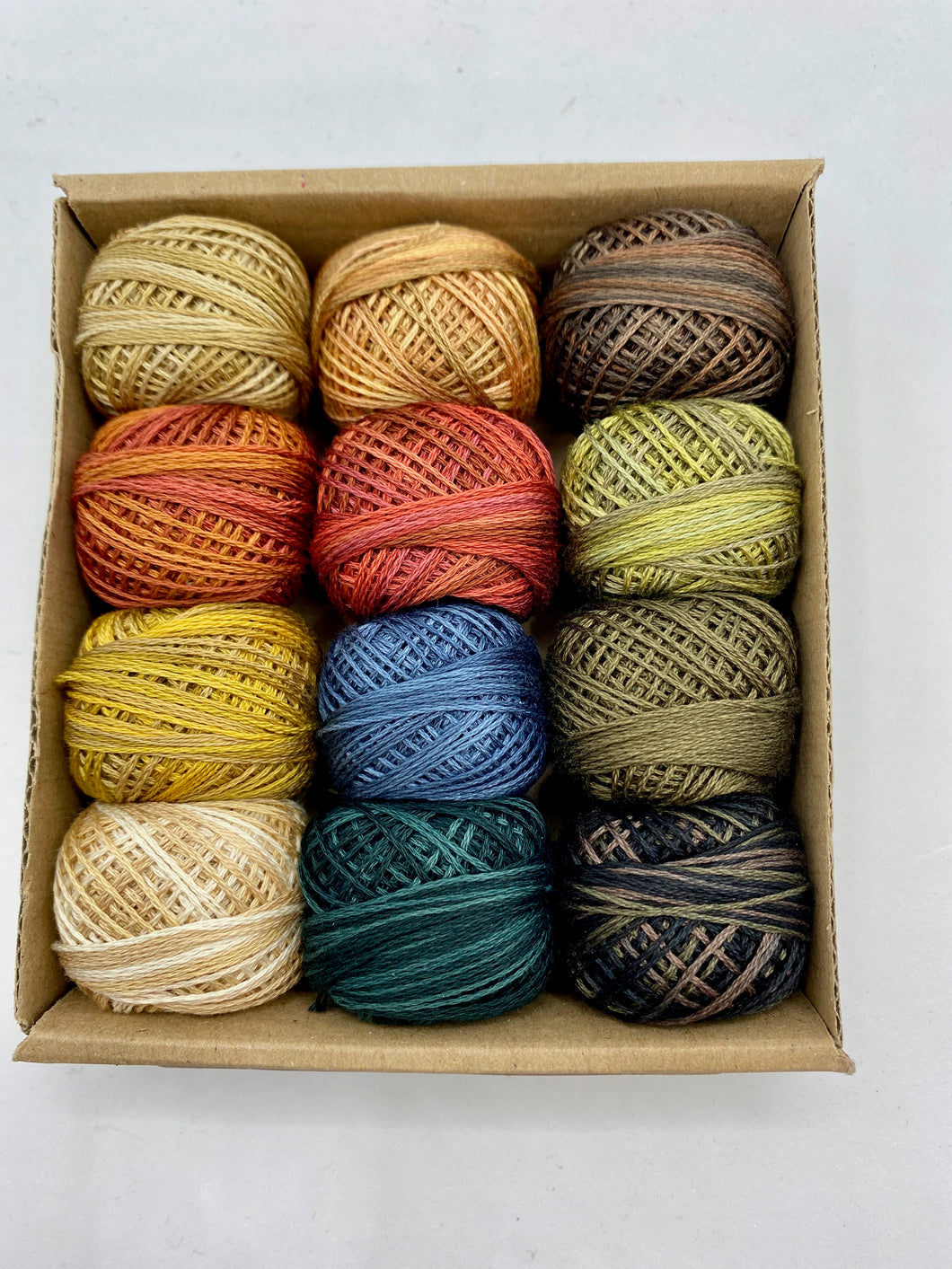 Valdani hand-dyed 3-skein cotton floss set of 12