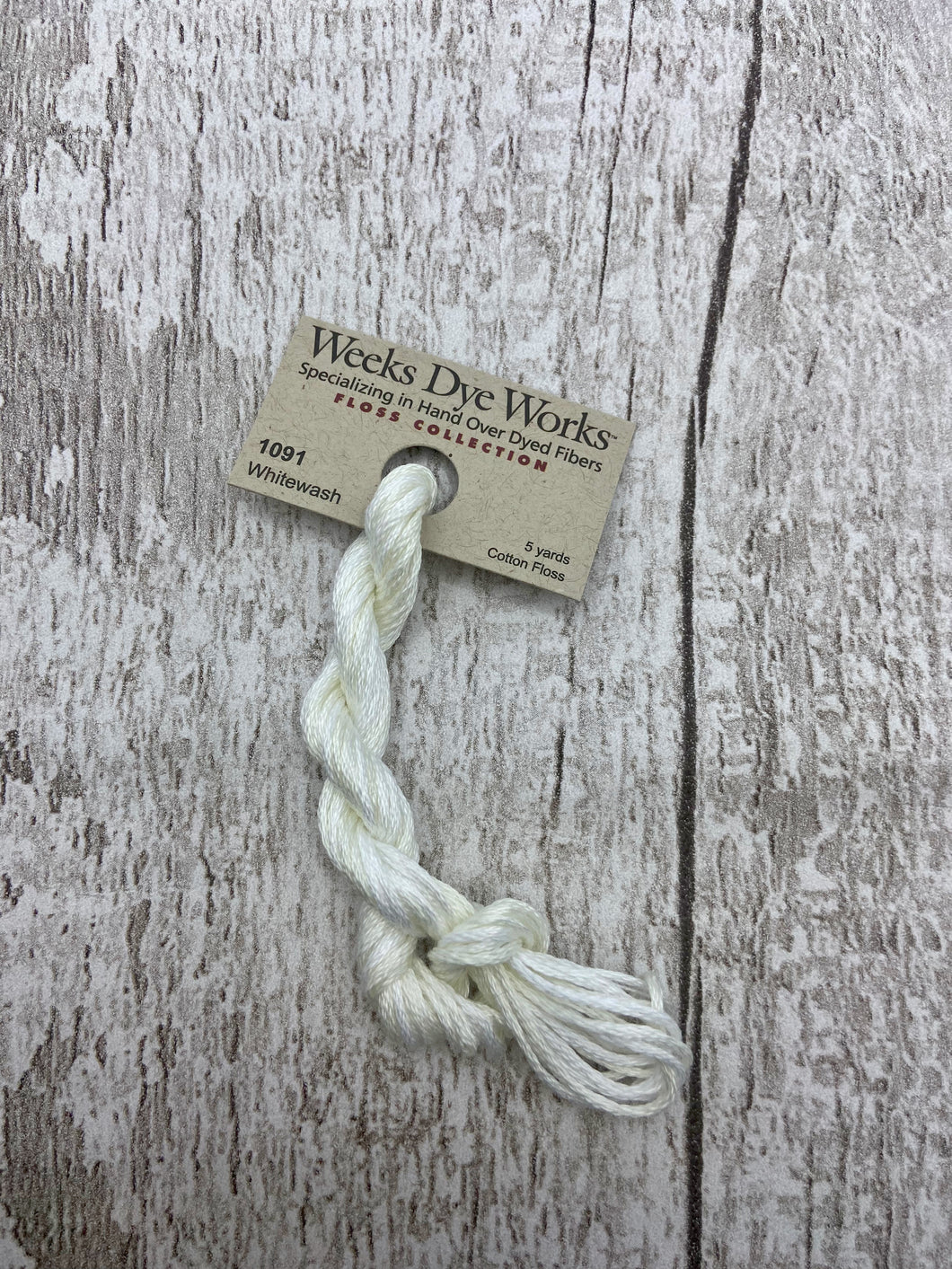 Whitewash (#1091) Weeks Dye Works, 6-strand cotton floss