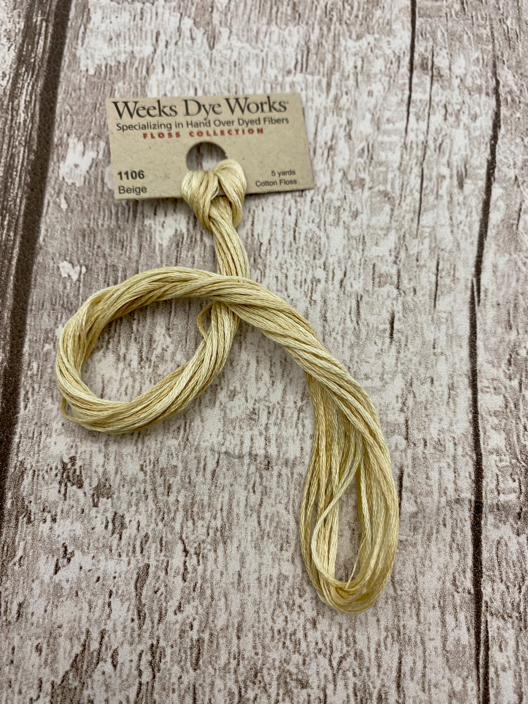 Beige (#1106) Weeks Dye Works 6-strand cotton floss