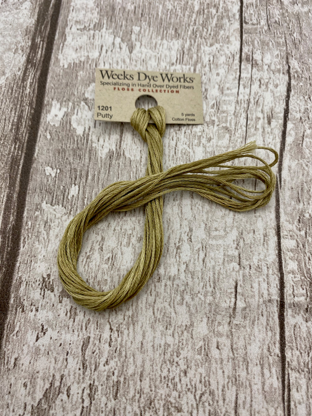 Putty (#1201) Weeks Dye Works 6-strand cotton floss