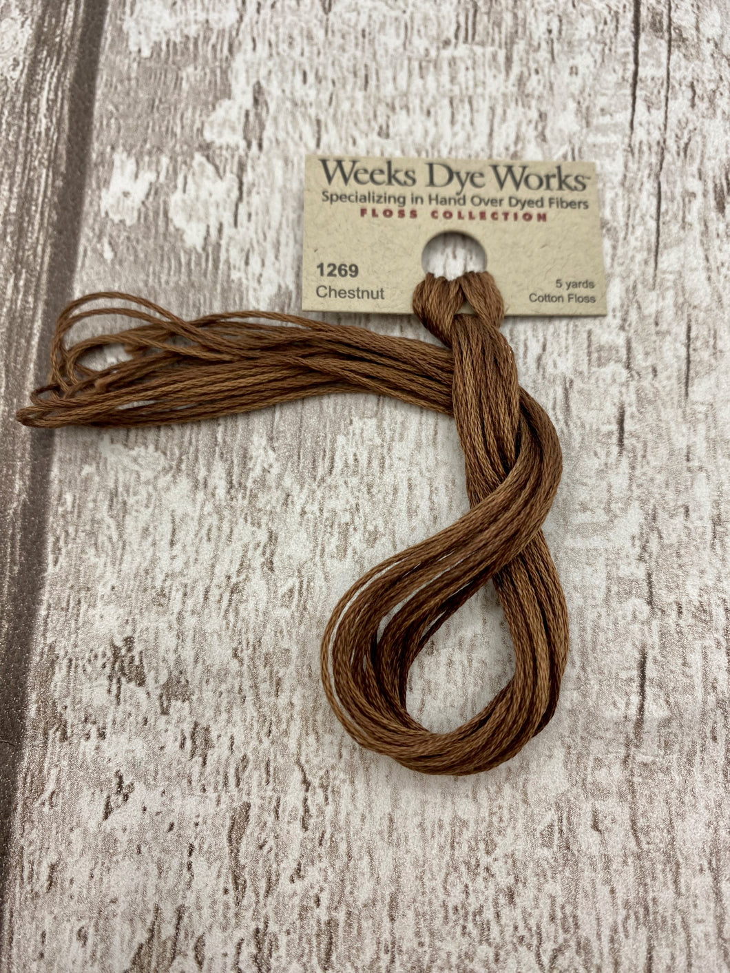 Chestnut (#1269) Weeks Dye Works 6-strand cotton floss