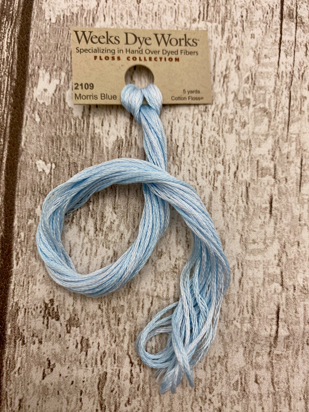 Morris Blue (#2109) Weeks Dye Works 6-strand cotton floss