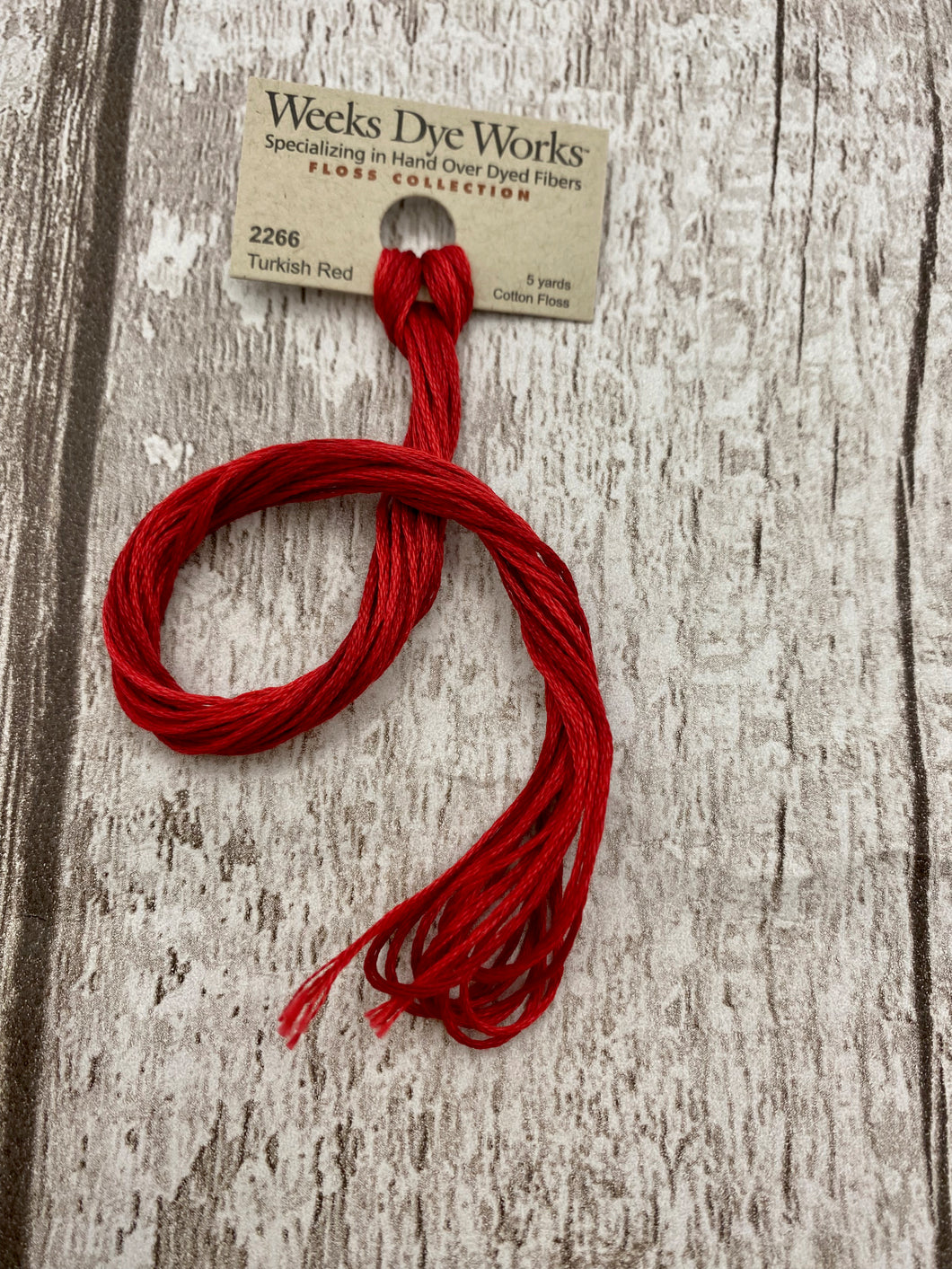 Turkish Red (#2266) Weeks Dye Works 6-strand cotton floss