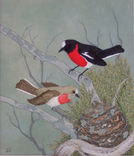 Load image into Gallery viewer, embroidered birds and their habitats; hand embroidery techniques and inspiration by Judy Wilford
