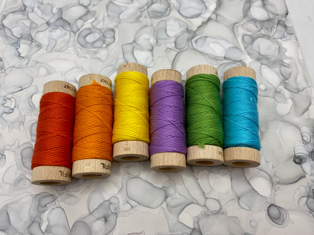Aurifil Rainbow Set of six 6-strand embroidery floss spools