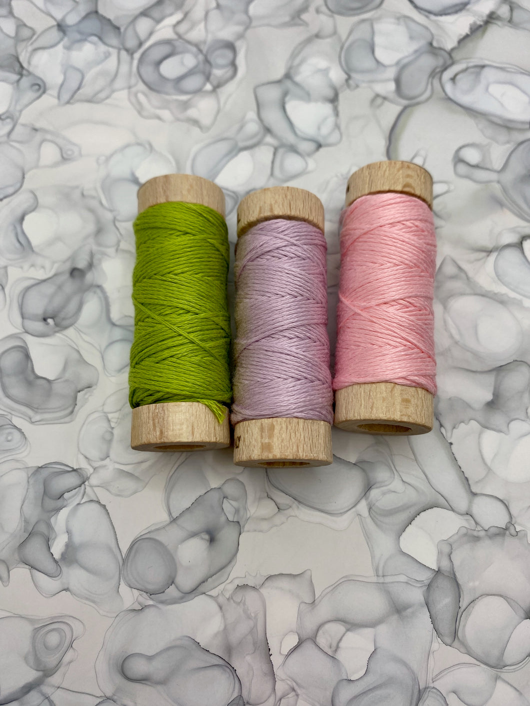 Aurifil Pastel Trio Set of three 6-strand embroidery floss spools