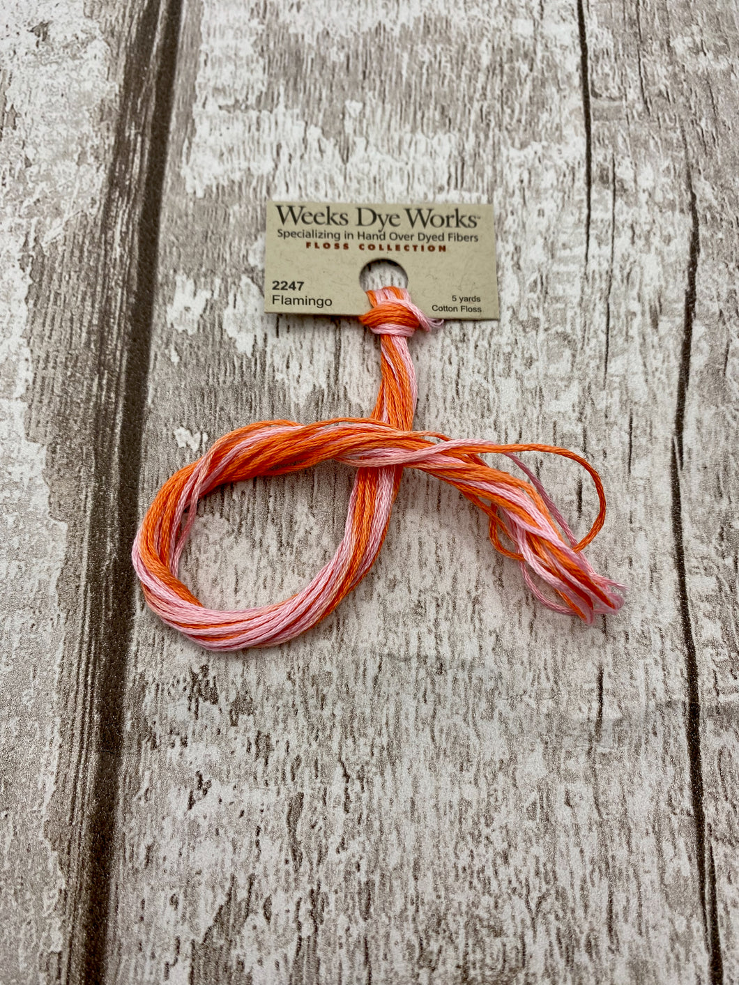 Flamingo (#2247), Weeks Dye Works 6-strand cotton floss