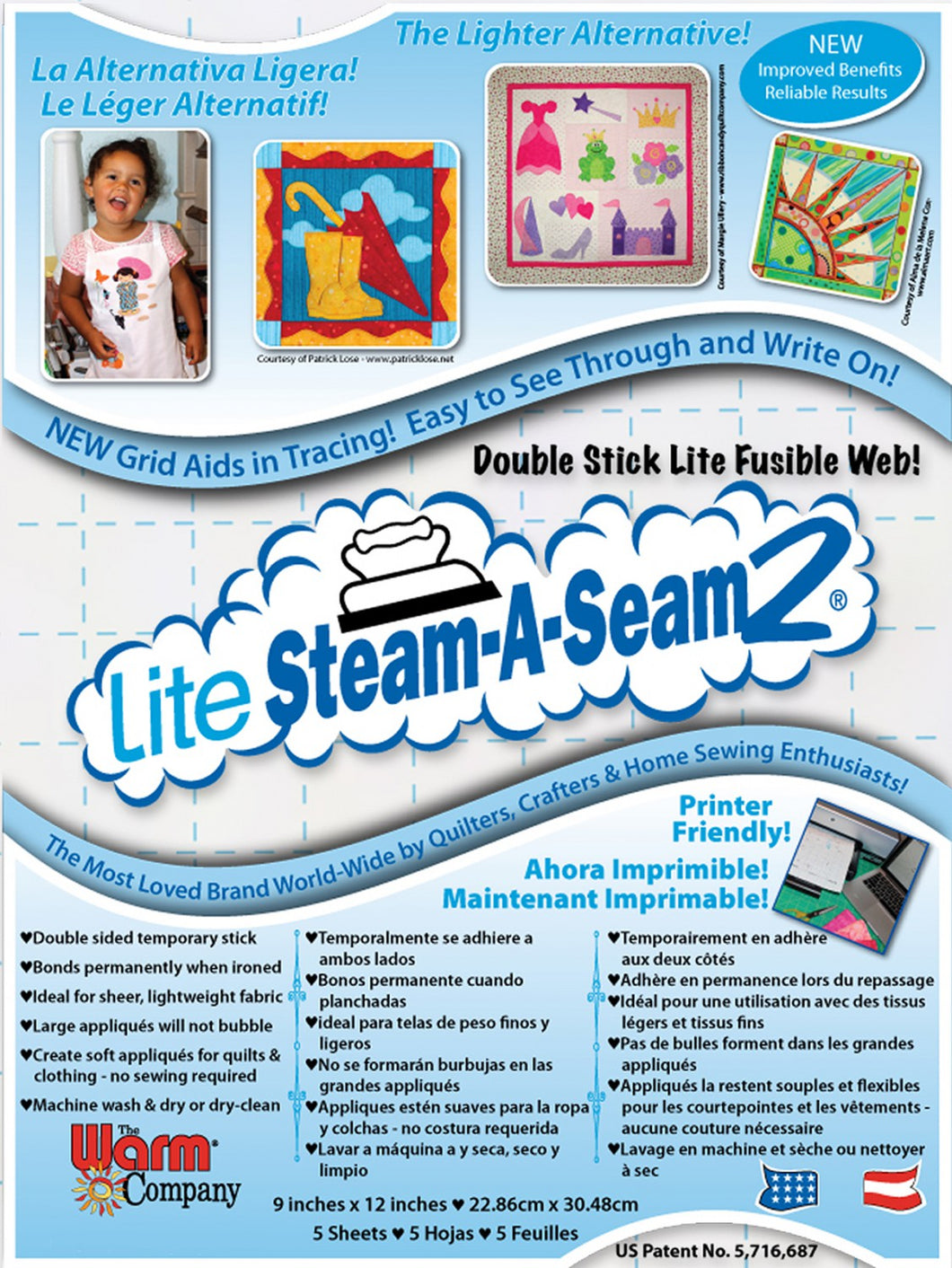 Lite Steam-A-Seam2 double stick lite fusible web