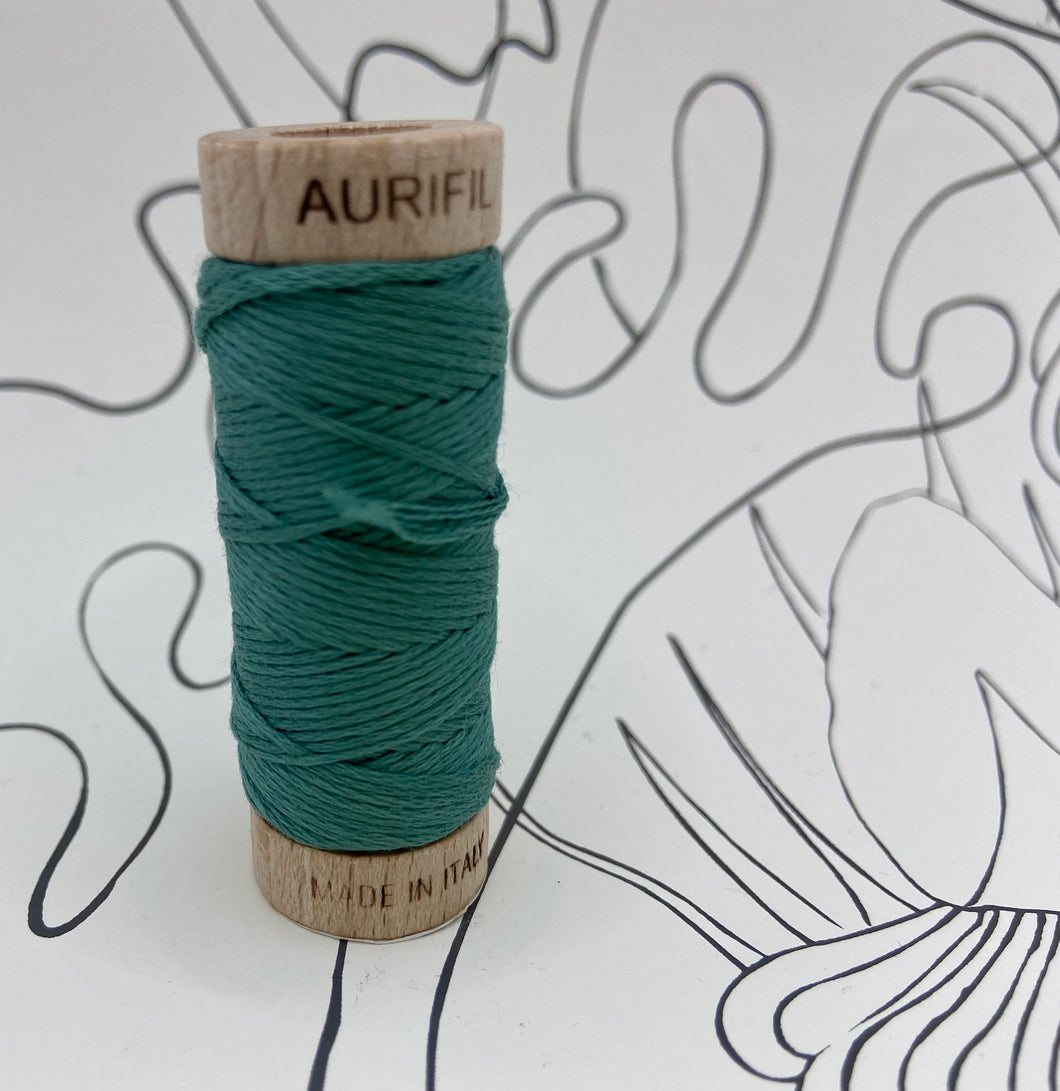 Aurifil 6 strand embroidery floss - Medium Juniper (#2850)
