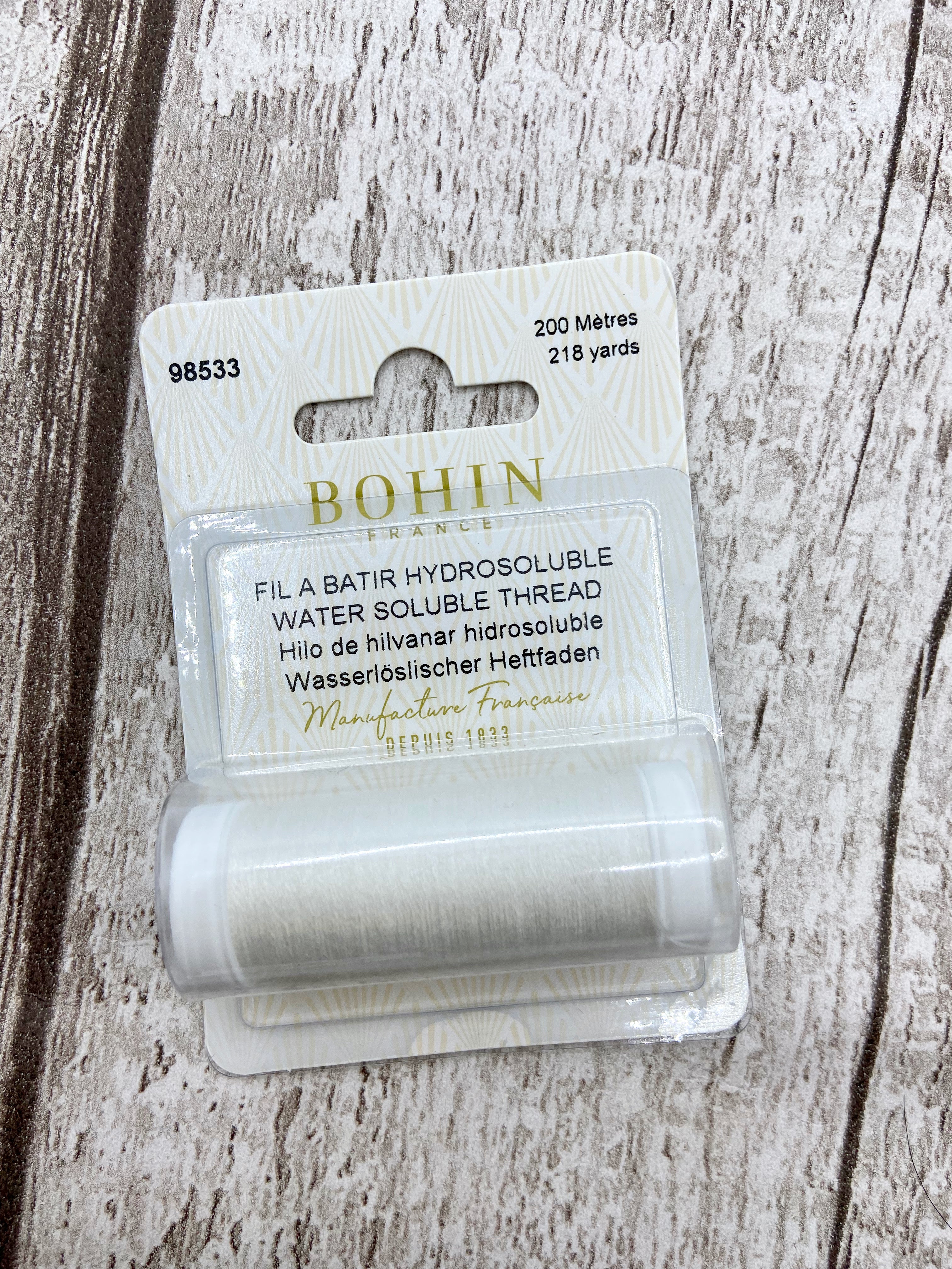 Bohin Water Soluble Thread – Seed Stitch Studio