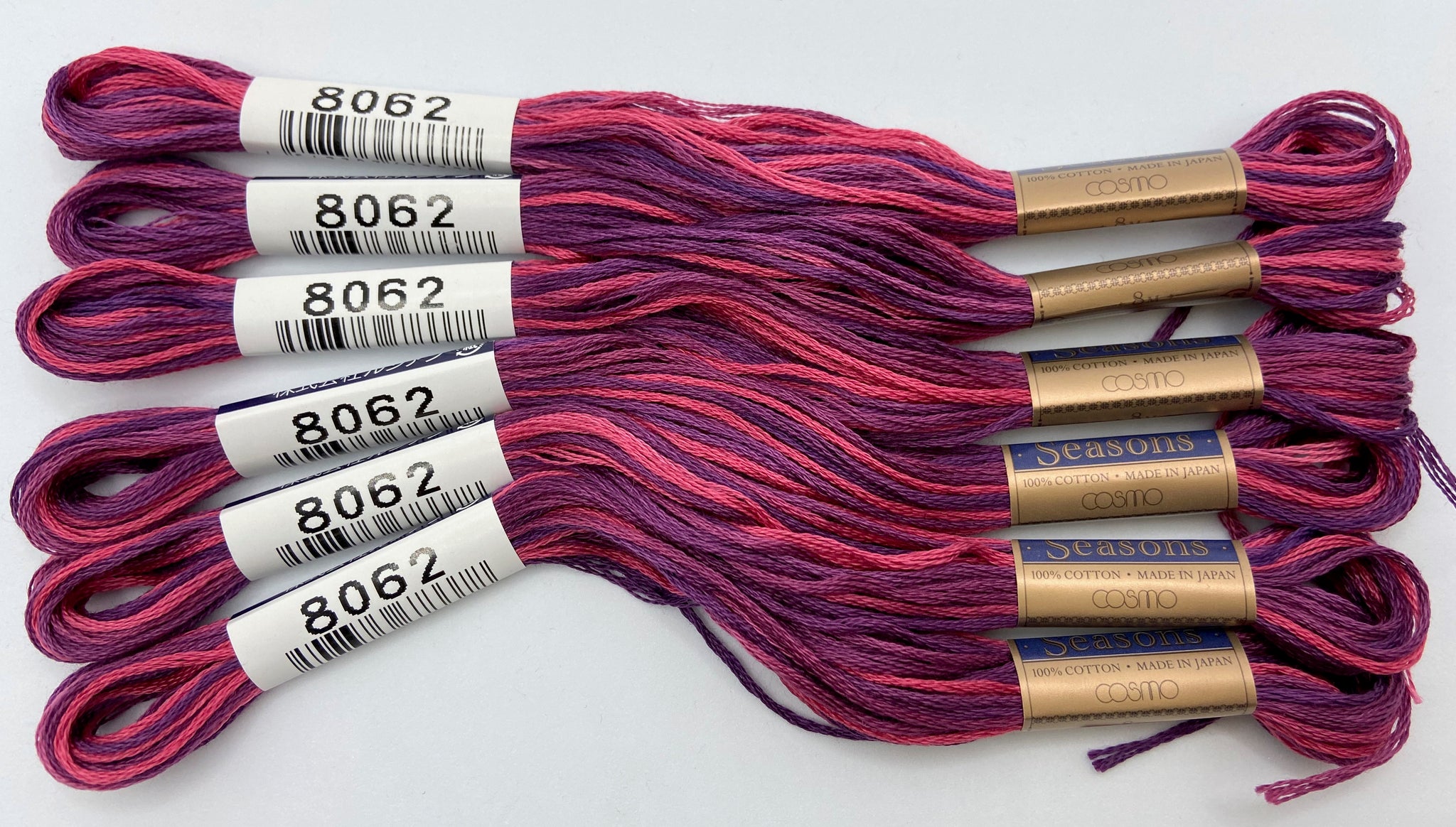 Cosmo Seasons Variegated Embroidery Floss Pinks #8008 - 4547383672838