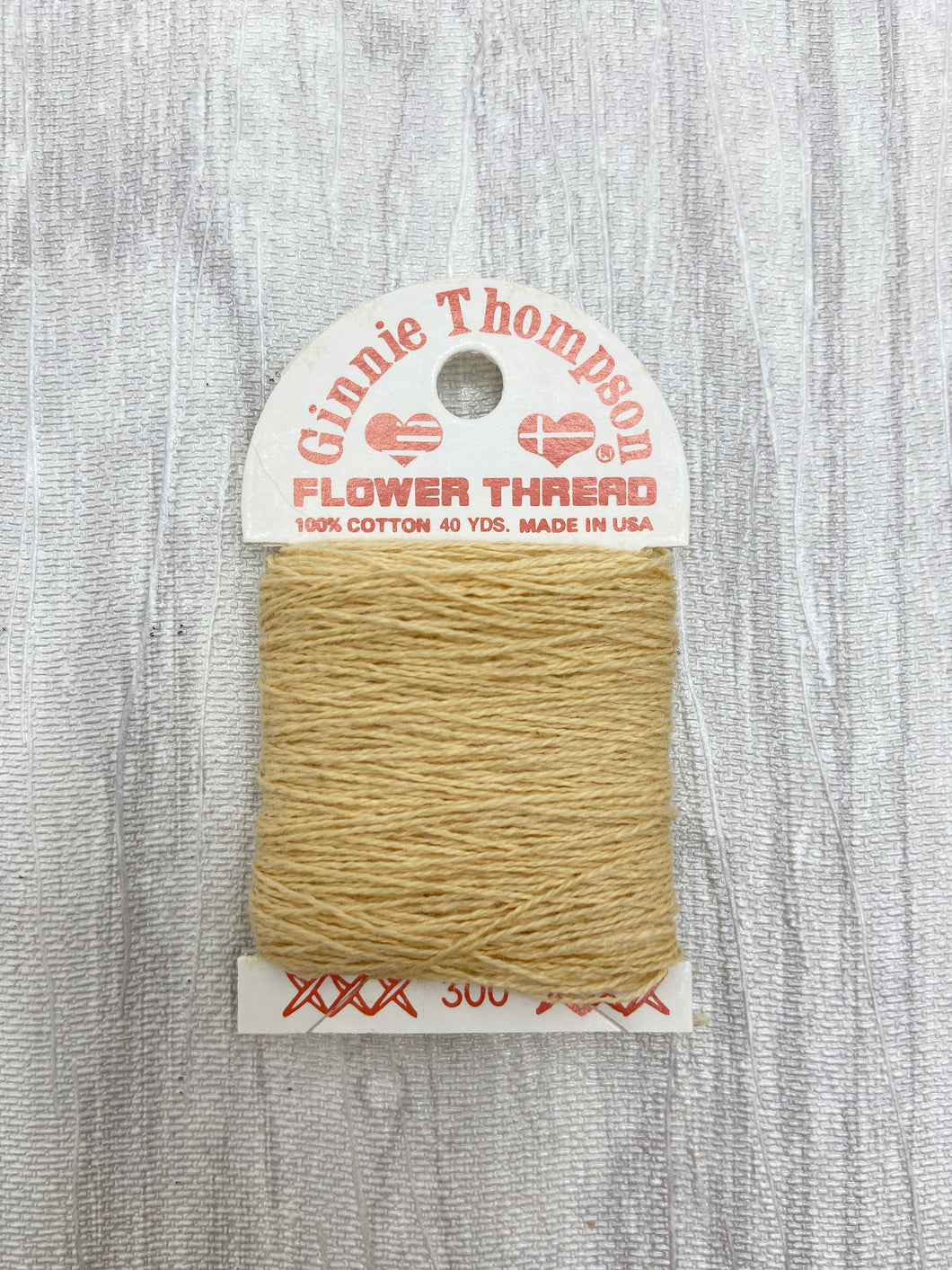 Ginnie Thompson Flower Thread (300) Yellow Beige – Seed Stitch Studio