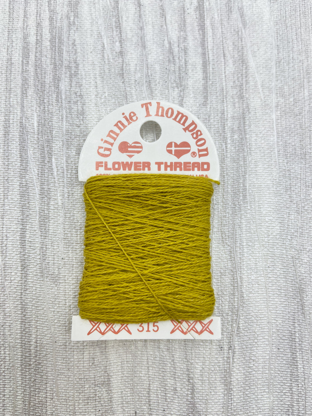 Gold (315) Ginnie Thompson Flower Thread – Seed Stitch Studio