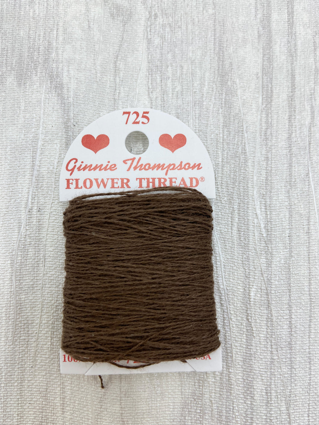 Ginnie Thompson Flower Thread (725) Dark Brown – Seed Stitch Studio