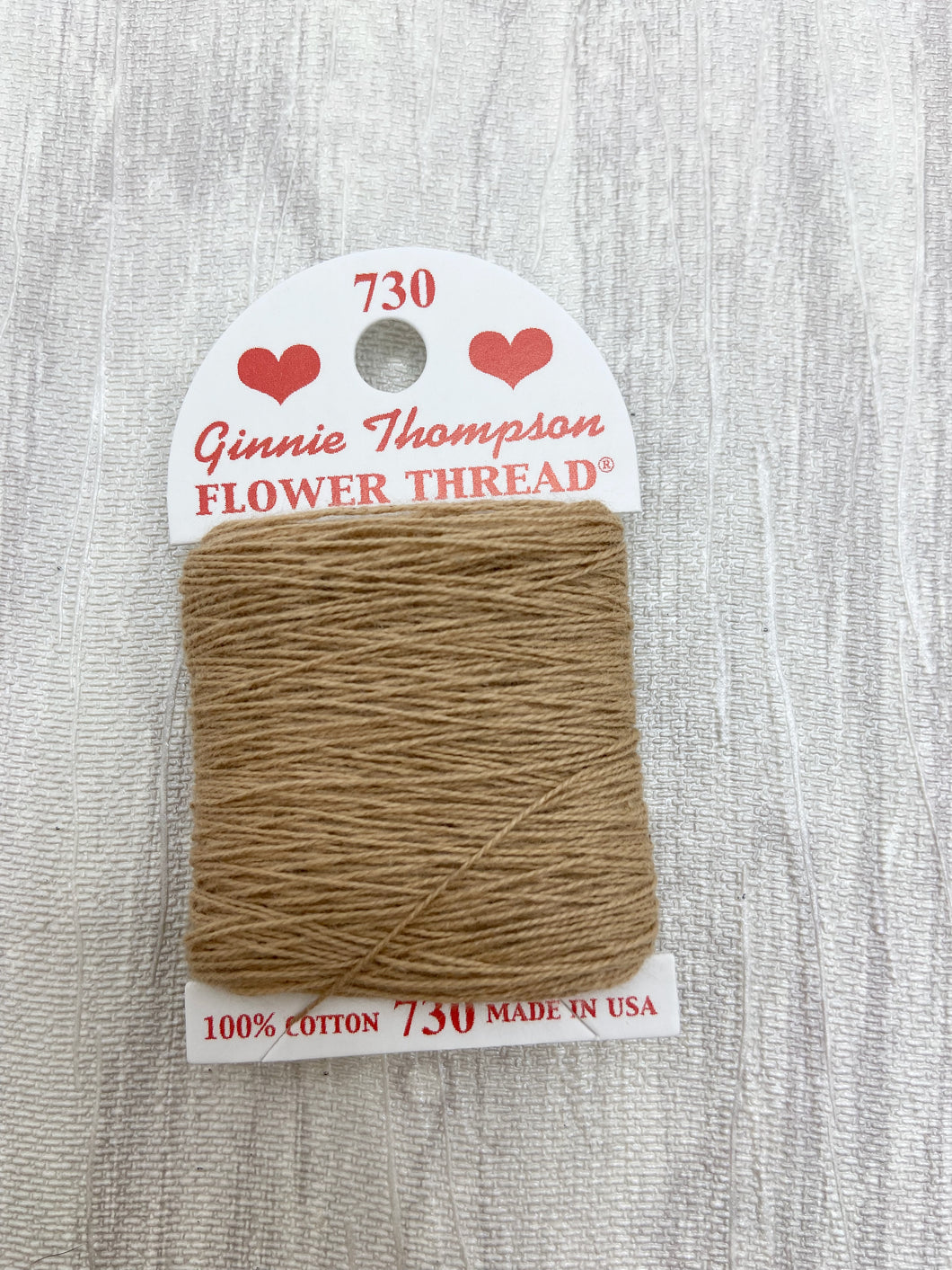 Ginnie Thompson Flower Thread (730) Dark Beige – Seed Stitch Studio