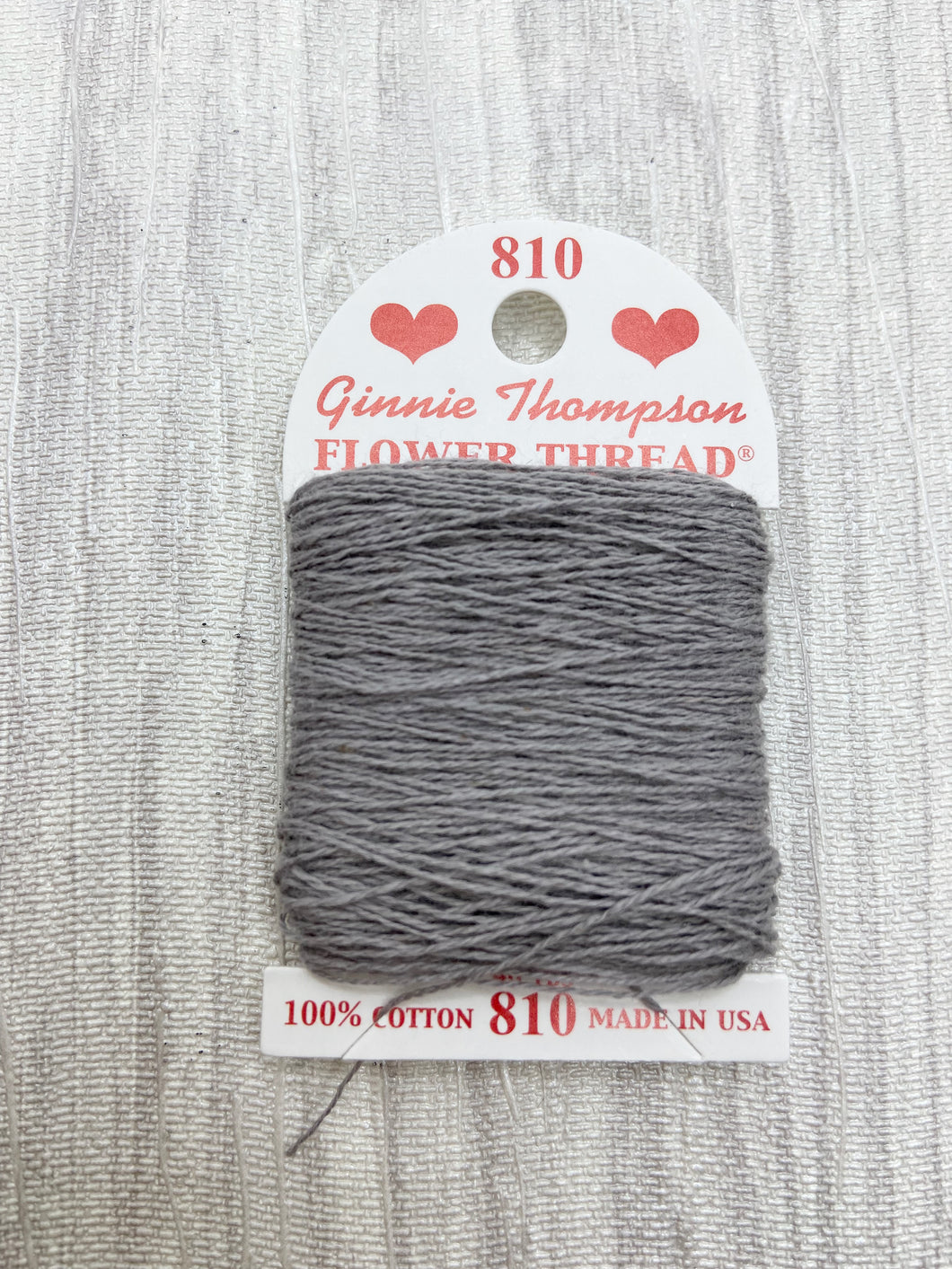 Ginnie Thompson Flower Thread (810) Light Grey – Seed Stitch Studio