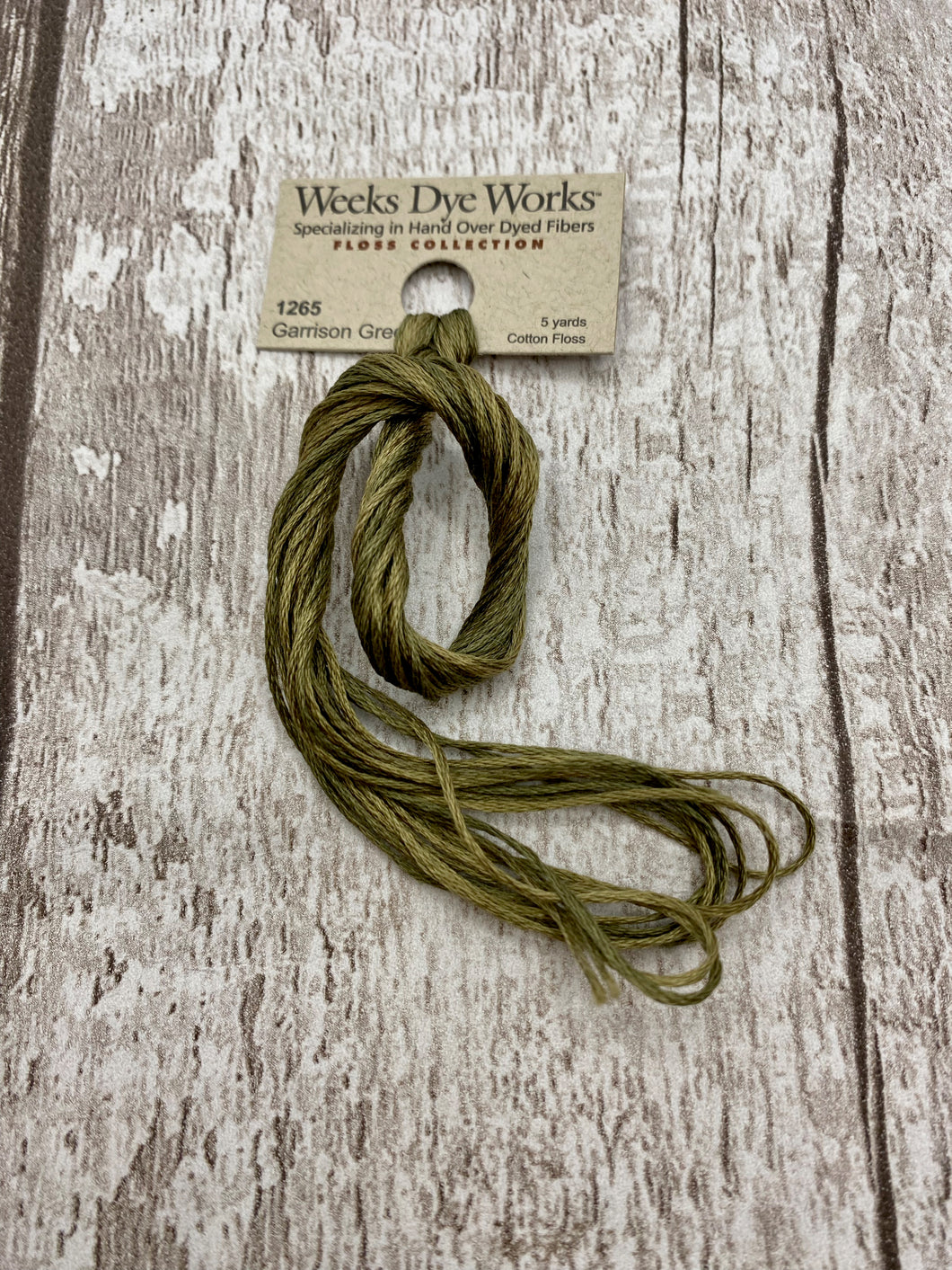 Garrison Green (#1264) Weeks Dye Works, 6-strand cotton floss