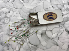 Load image into Gallery viewer, Long Glass-head Pins in a Tin by Little House of Japan
