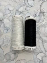 Load image into Gallery viewer, Black and White set of Sulky Solid Cotton Thread - 12wt.
