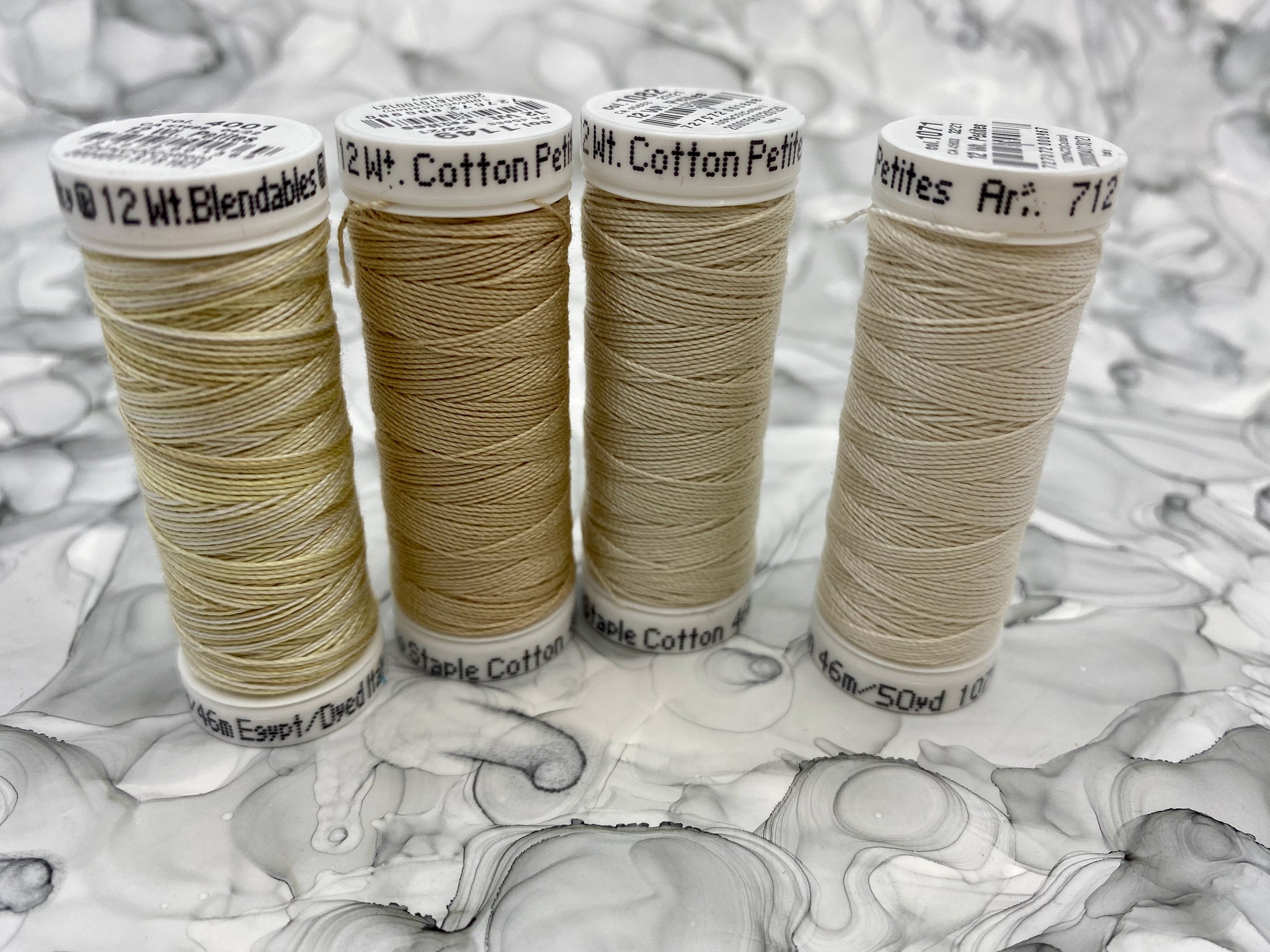 Off-White Thread Set of 4 Sulky Solid Cotton Thread Spools - 12wt