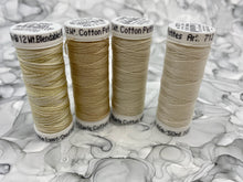 Load image into Gallery viewer, Off-White Thread Set of 4 Sulky Solid Cotton Thread Spools - 12wt.
