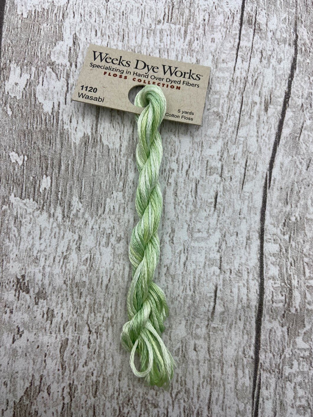 Wasabi (#1120) Weeks Dye Works 6-strand cotton floss