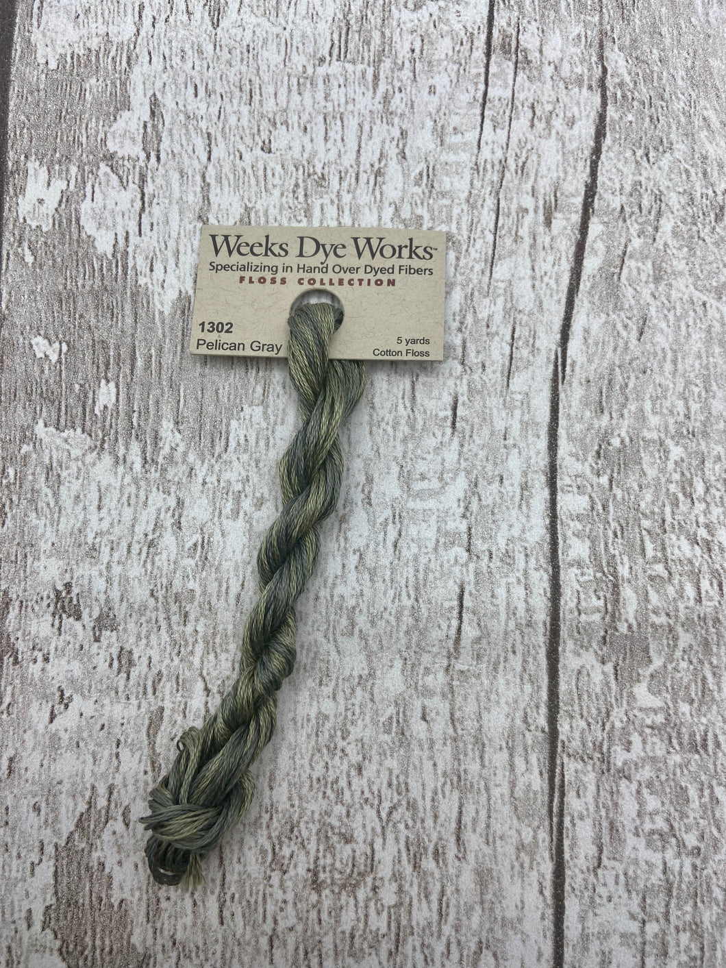 Pelican Grey (#1302) Weeks Dye Works, 6-strand cotton floss