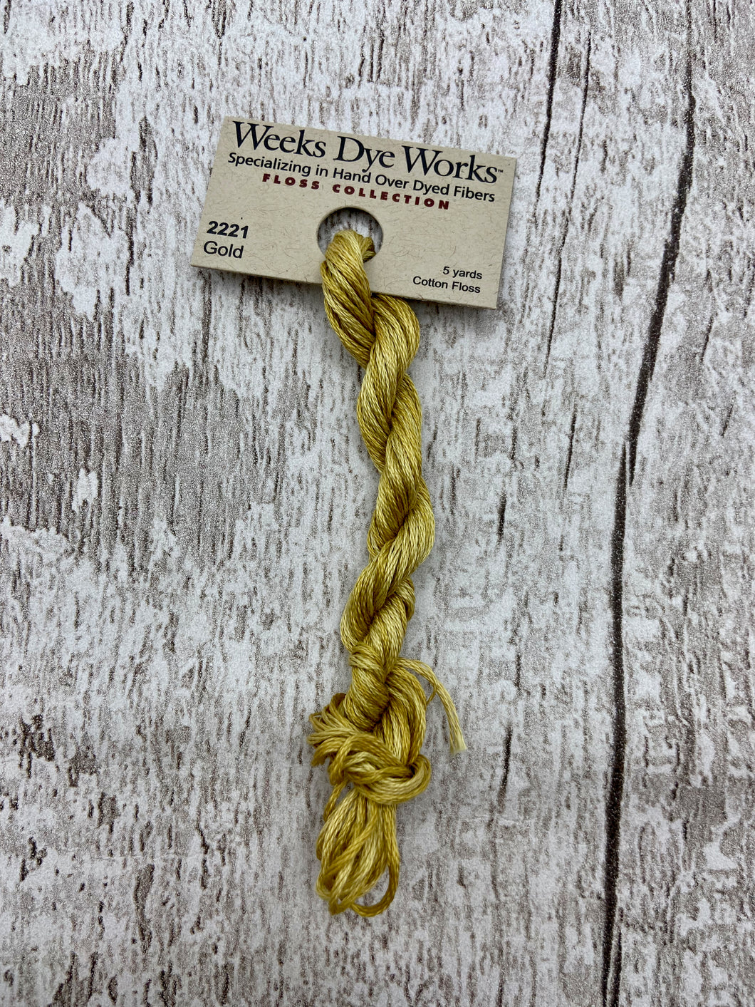 Gold (#2221) Weeks Dye Works, 6-strand cotton floss