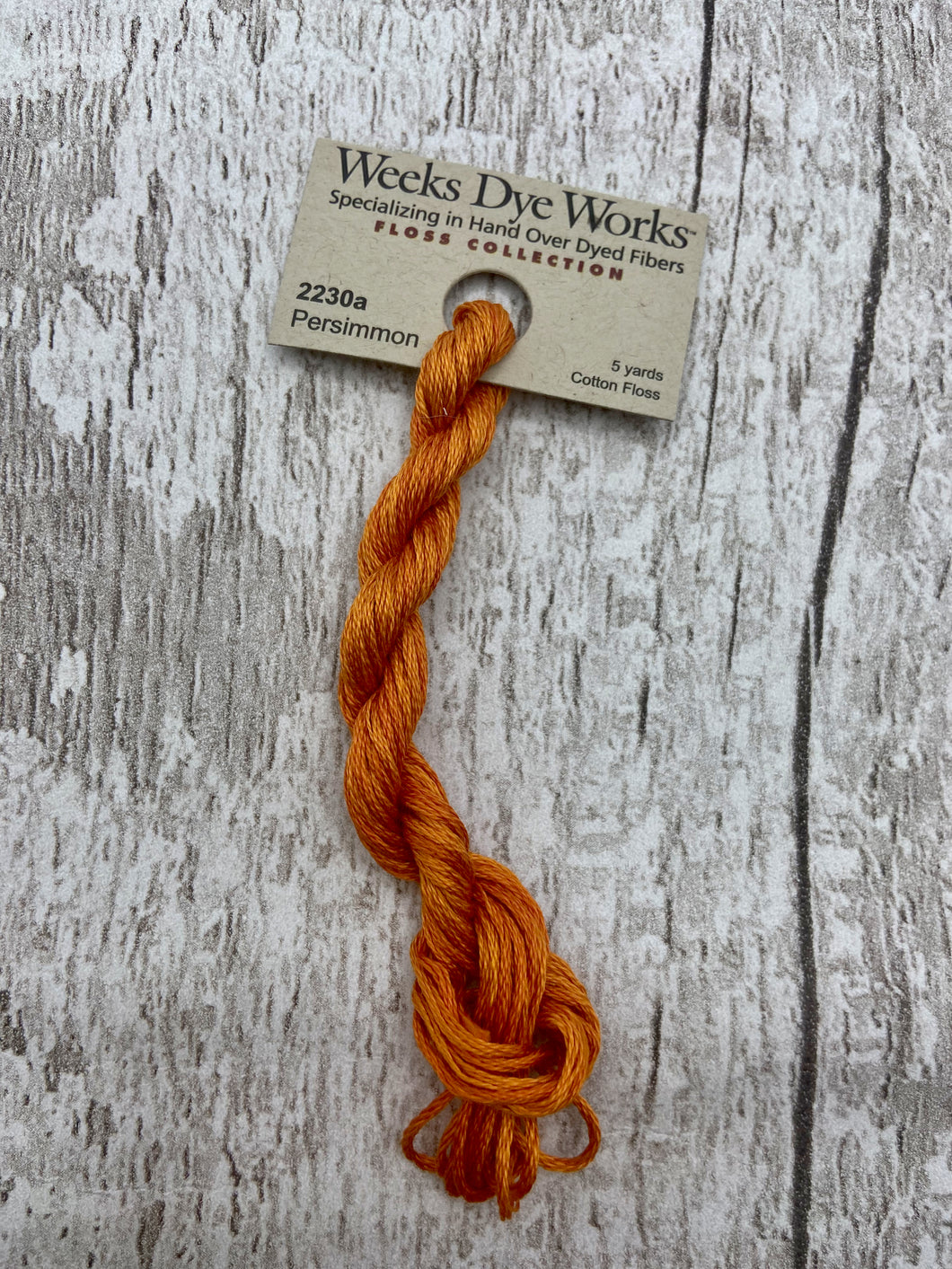 Persimmon (#2230a) Weeks Dye Works 6-strand cotton floss