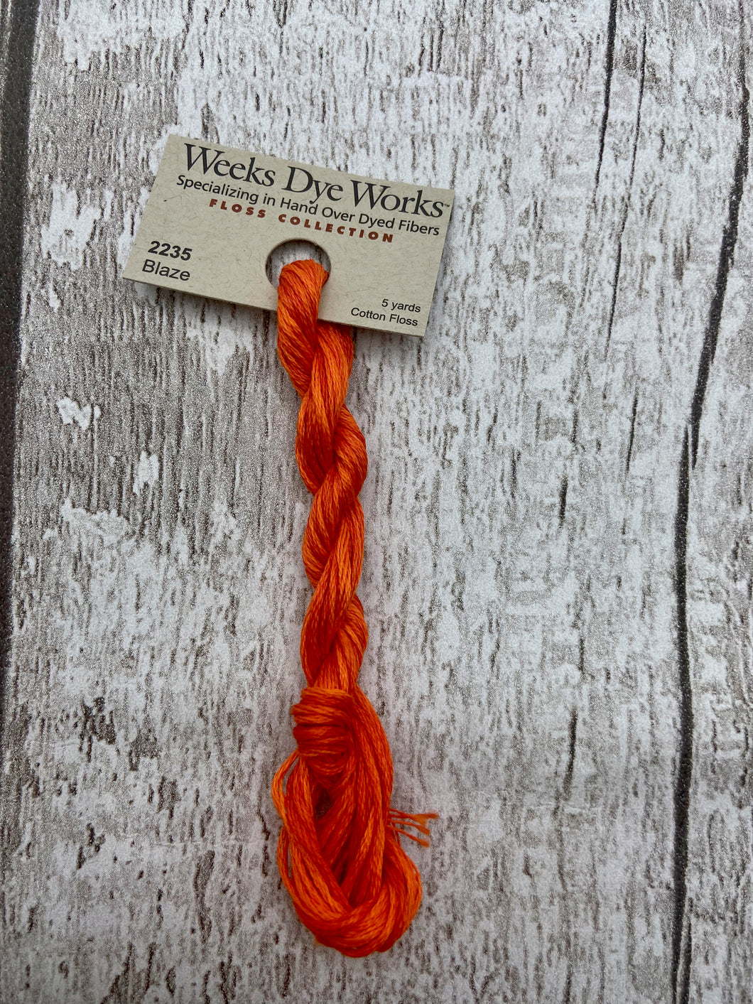 Blaze (#2235) Weeks Dye Works 6-strand cotton floss