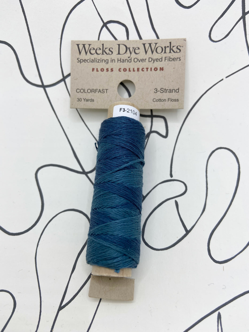 Deep Sea (#2104) Weeks Dye Works 3-strand cotton floss