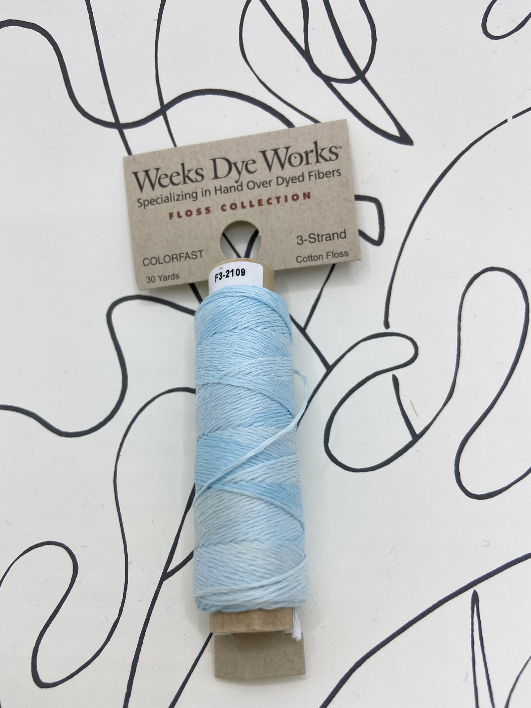 Morris Blue (#2109) Weeks Dye Works 3-strand cotton floss