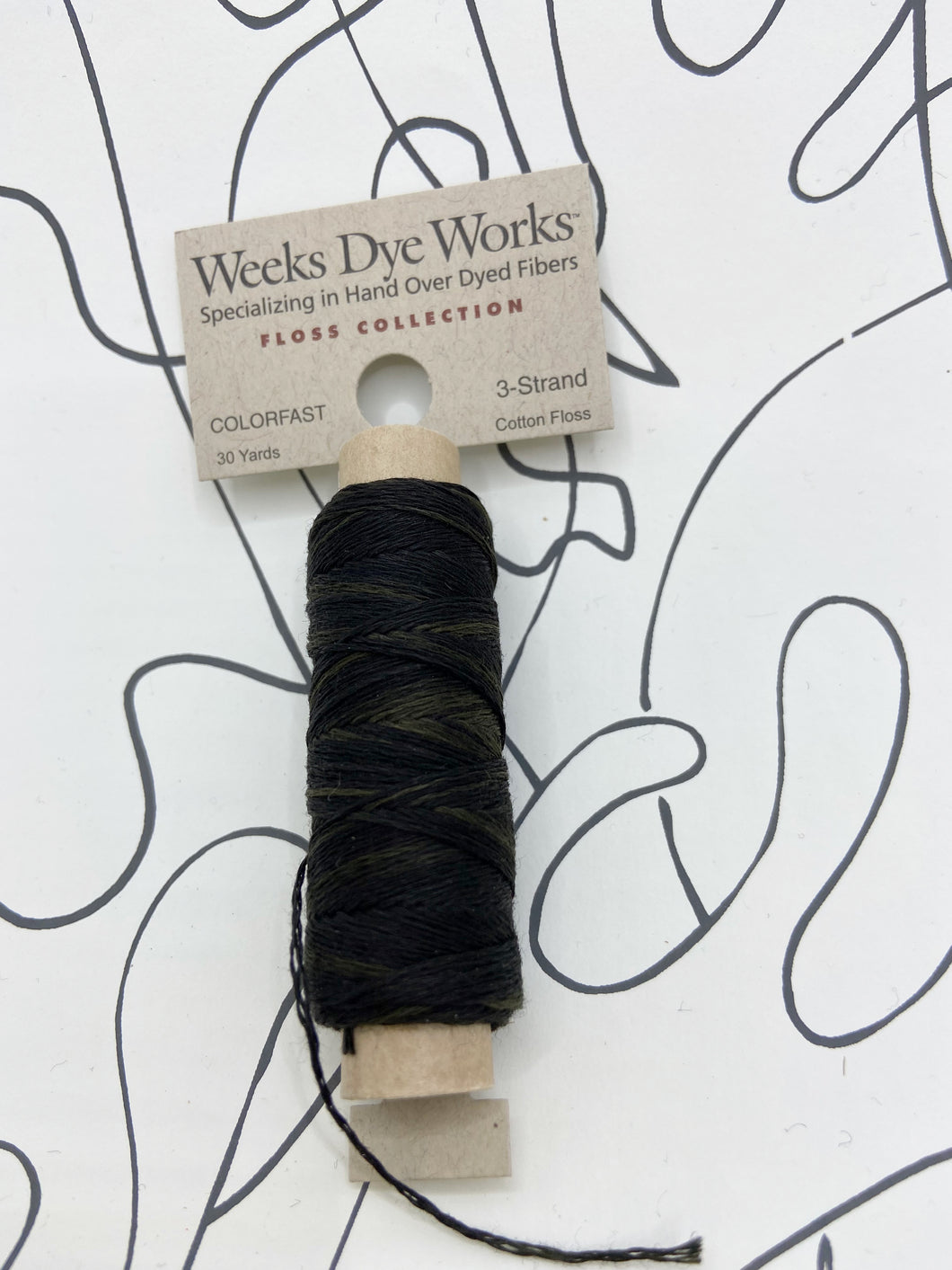 Onyx (#1304) Weeks Dye Works 3-strand cotton floss