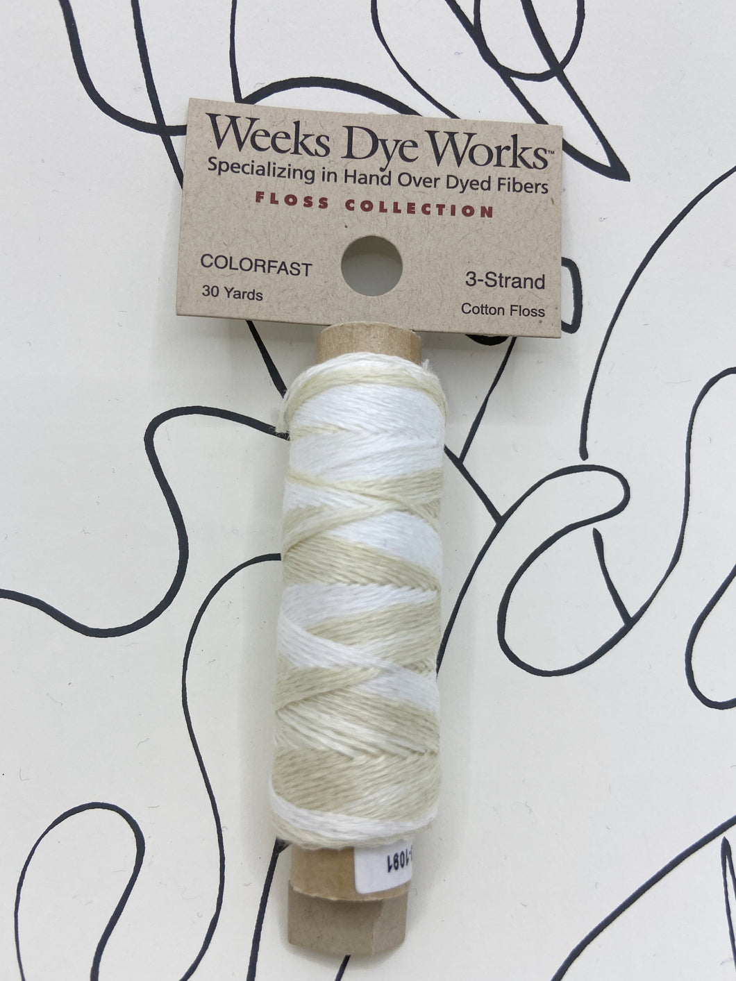 Whitewash (#1091) Weeks Dye Works 3-strand cotton floss