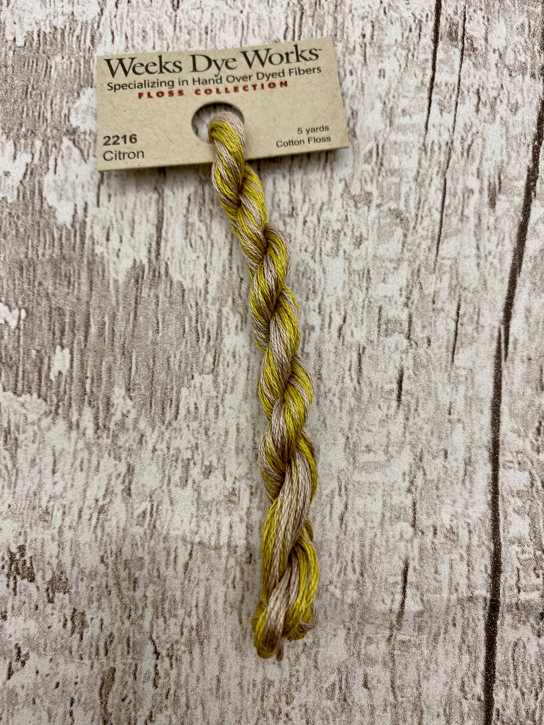 Citron (#2216) Weeks Dye Works, 6-strand cotton floss