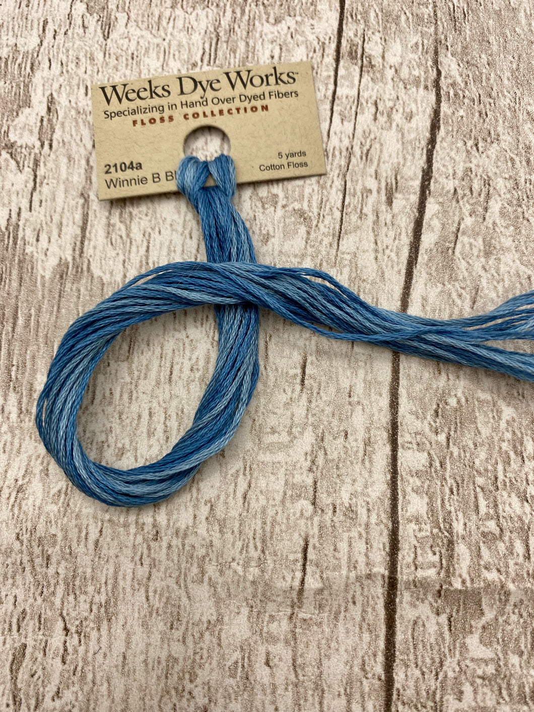 Winnie B. Blue (#2104a) Weeks Dye Works, 6-strand cotton floss