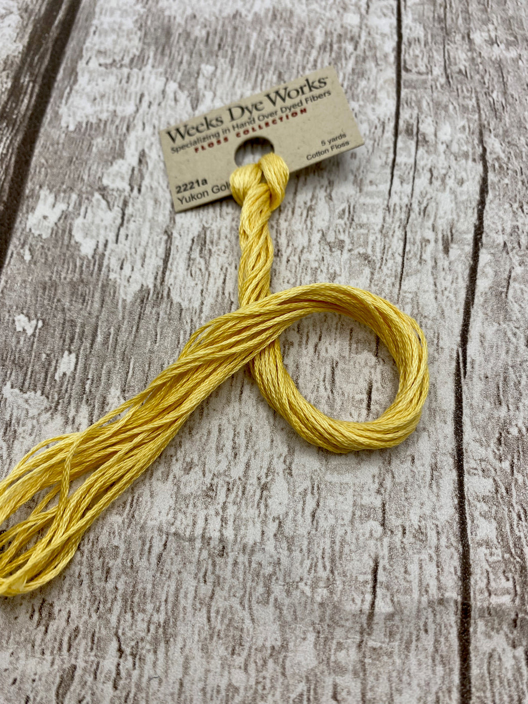 Yukon Gold (#2221a) Weeks Dye Works, 6-strand cotton floss